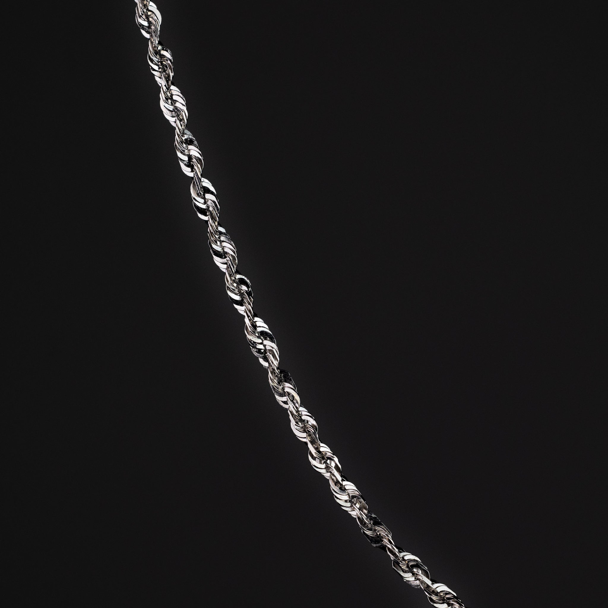 2mm White Gold Rope Chain - Model 0143 - Charlie & Co. Jewelry