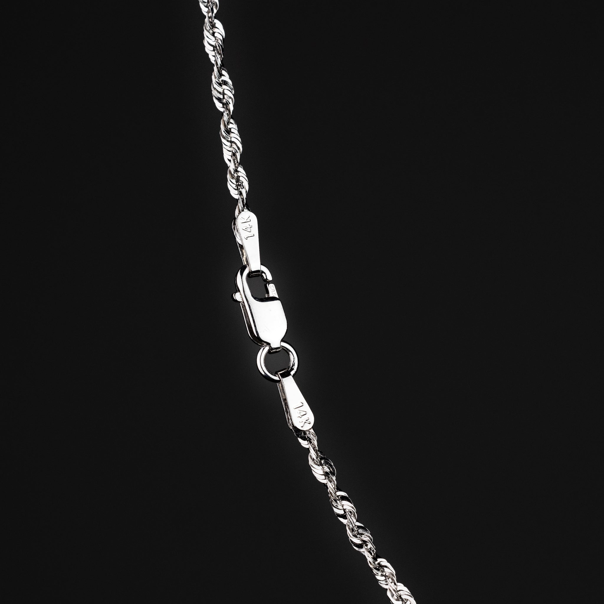 2mm White Gold Rope Chain - Model 0143 - Charlie & Co. Jewelry