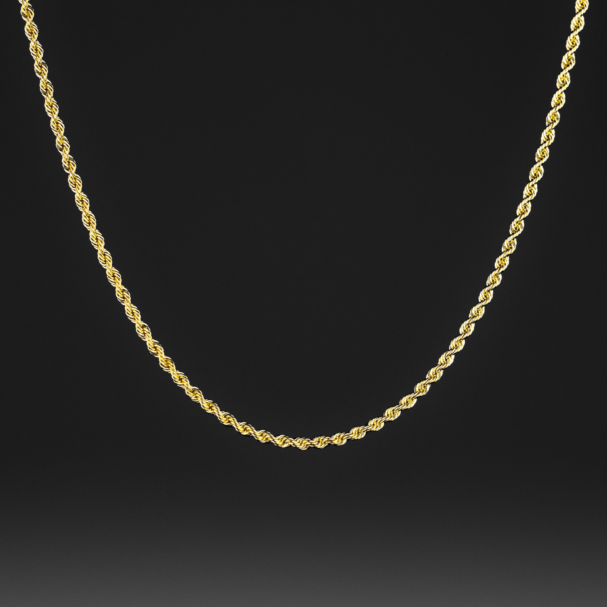 1.8mm Gold Hollow Rope Chain - Model 0437 - Charlie & Co. Jewelry