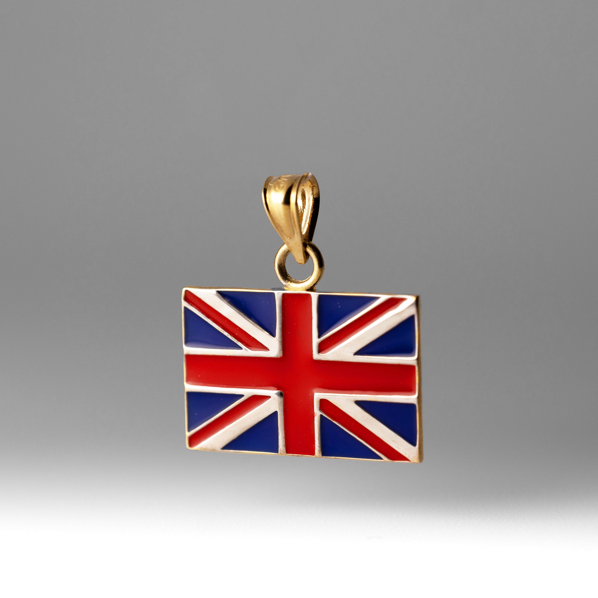 Gold Enamel United Kingdom Flag Pendant - Model K870 - Charlie & Co. Jewelry