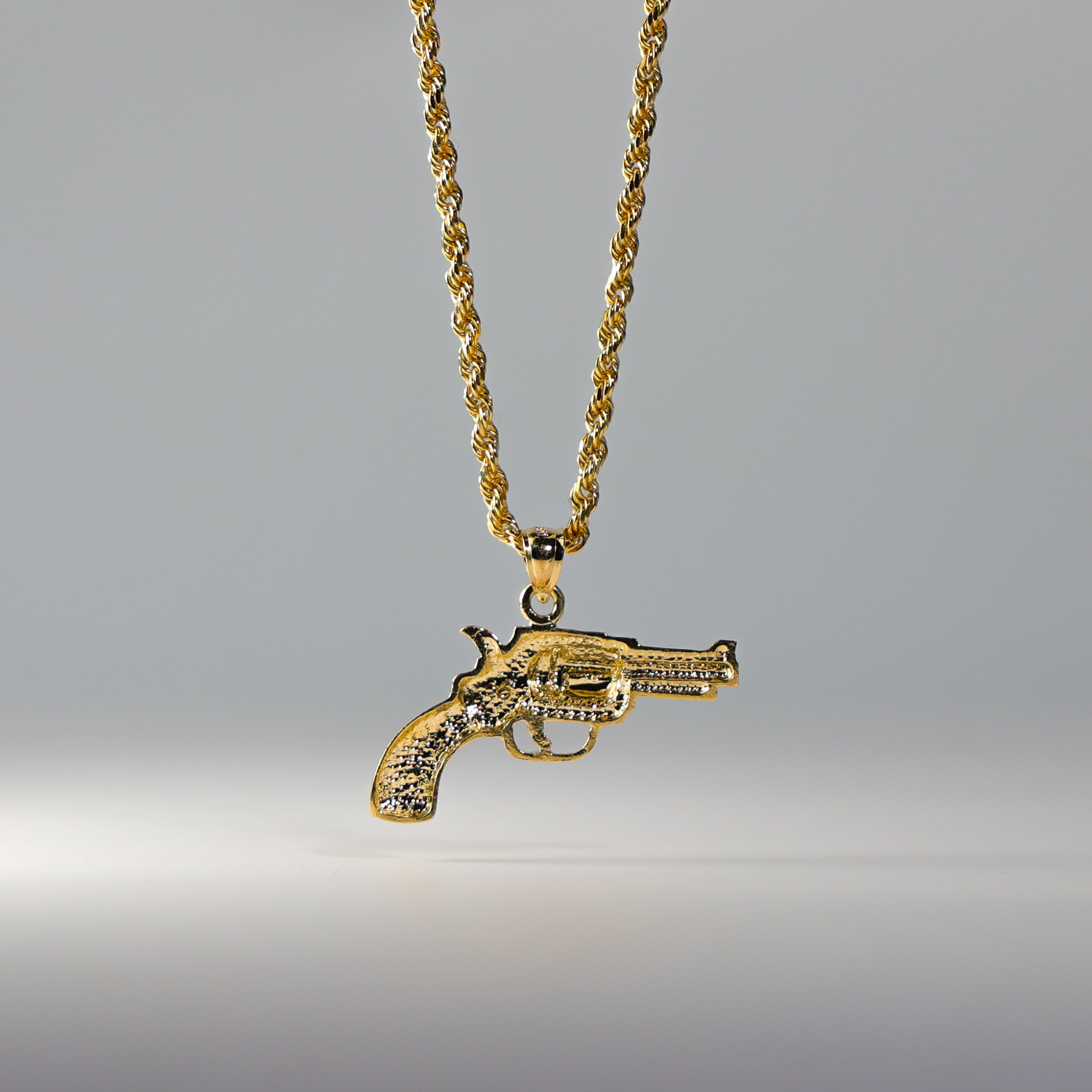 Gold Pistol Gun Pendant Model-1578 - Charlie & Co. Jewelry