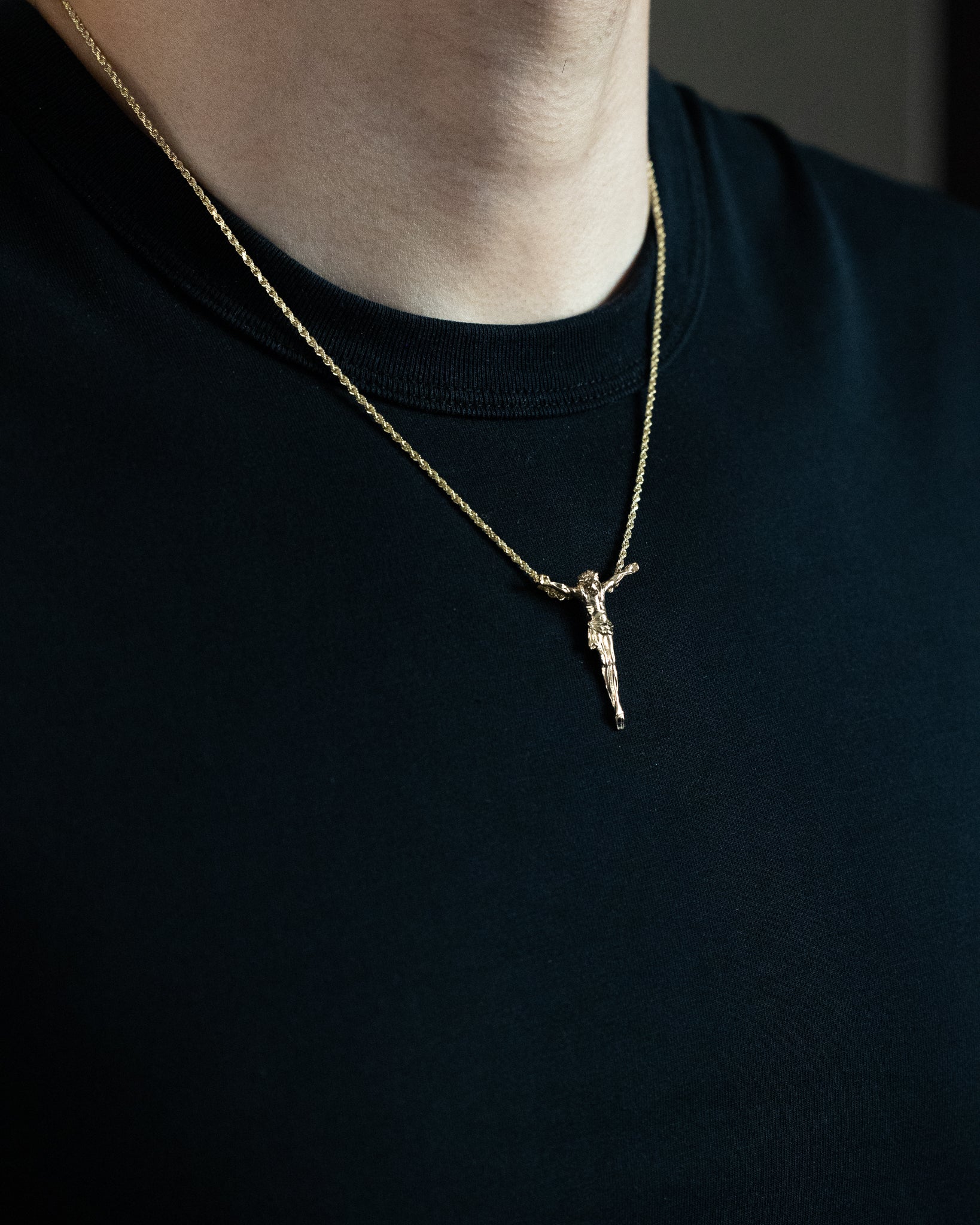 Gold Jesus Christ Body Pendant - Model 1201 - Charlie & Co. Jewelry