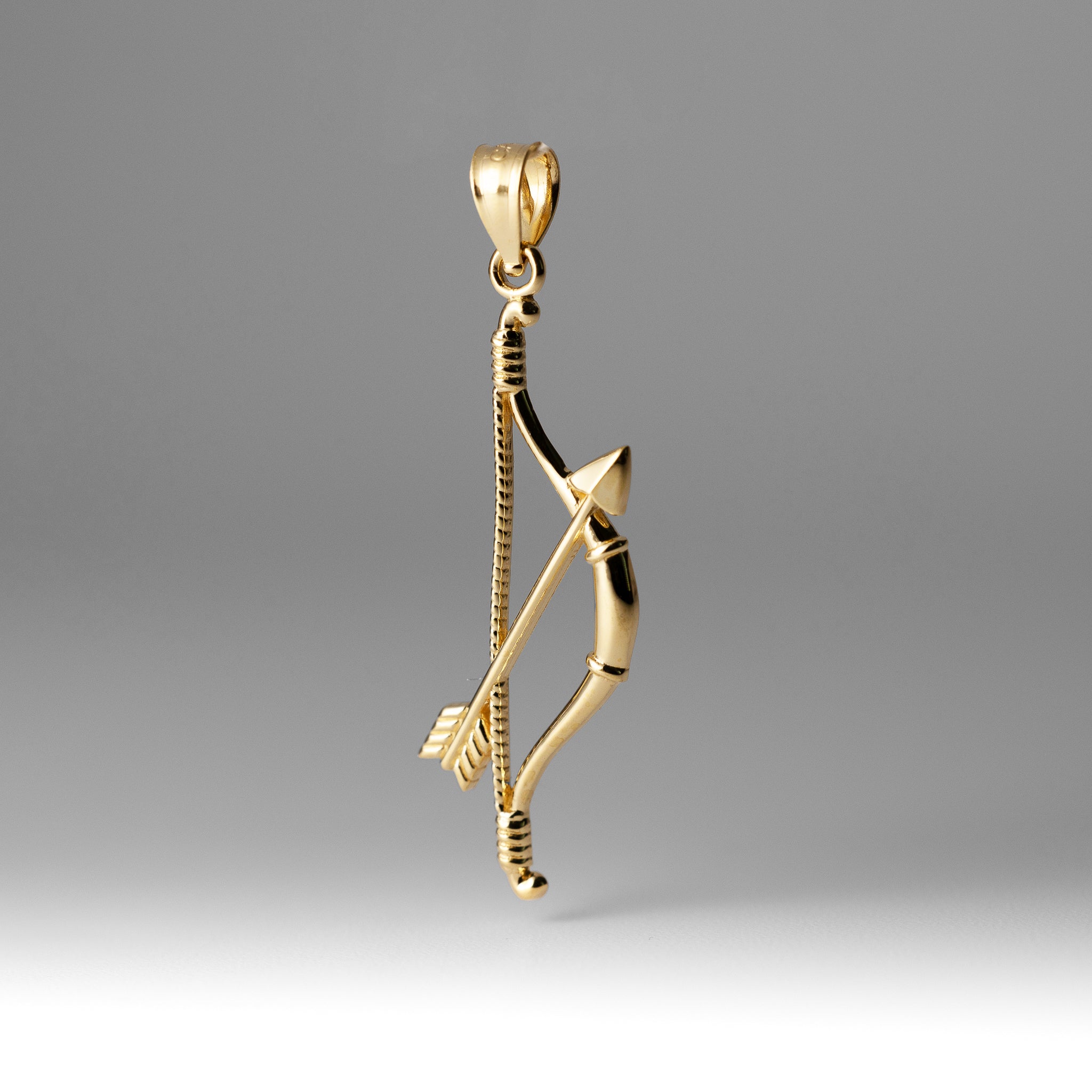 Gold Bow and Arrow Pendant - Charlie & Co. Jewelry