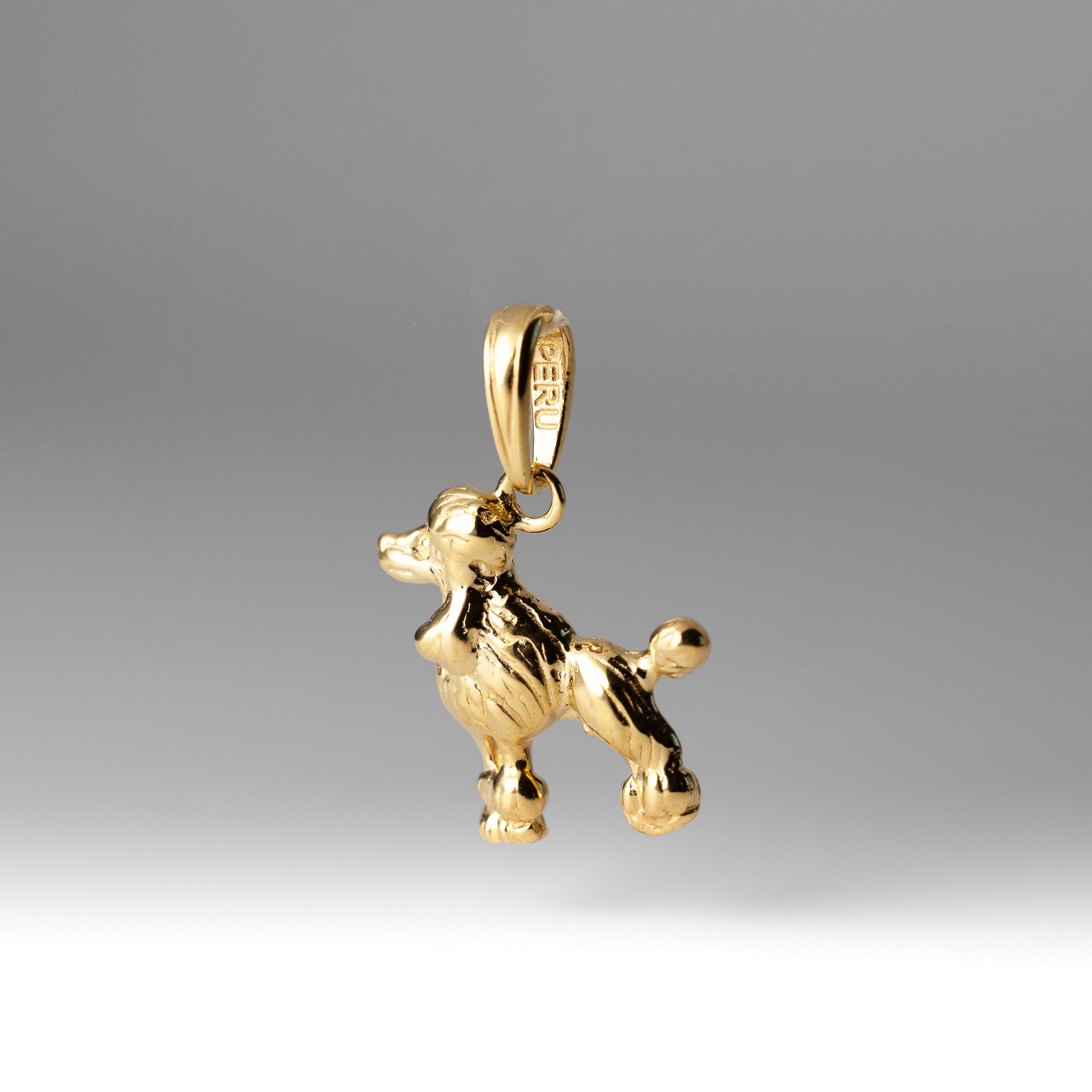 Gold Poodle Dog Pendant - Charlie & Co. Jewelry