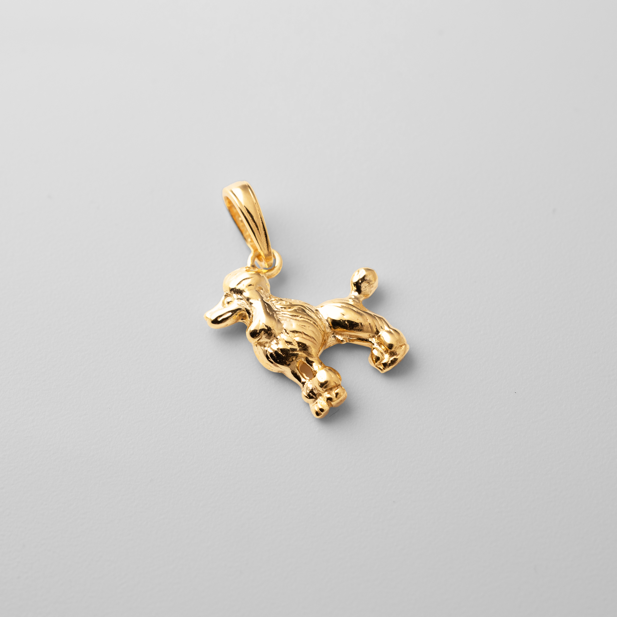 Gold Poodle Dog Pendant - Charlie & Co. Jewelry