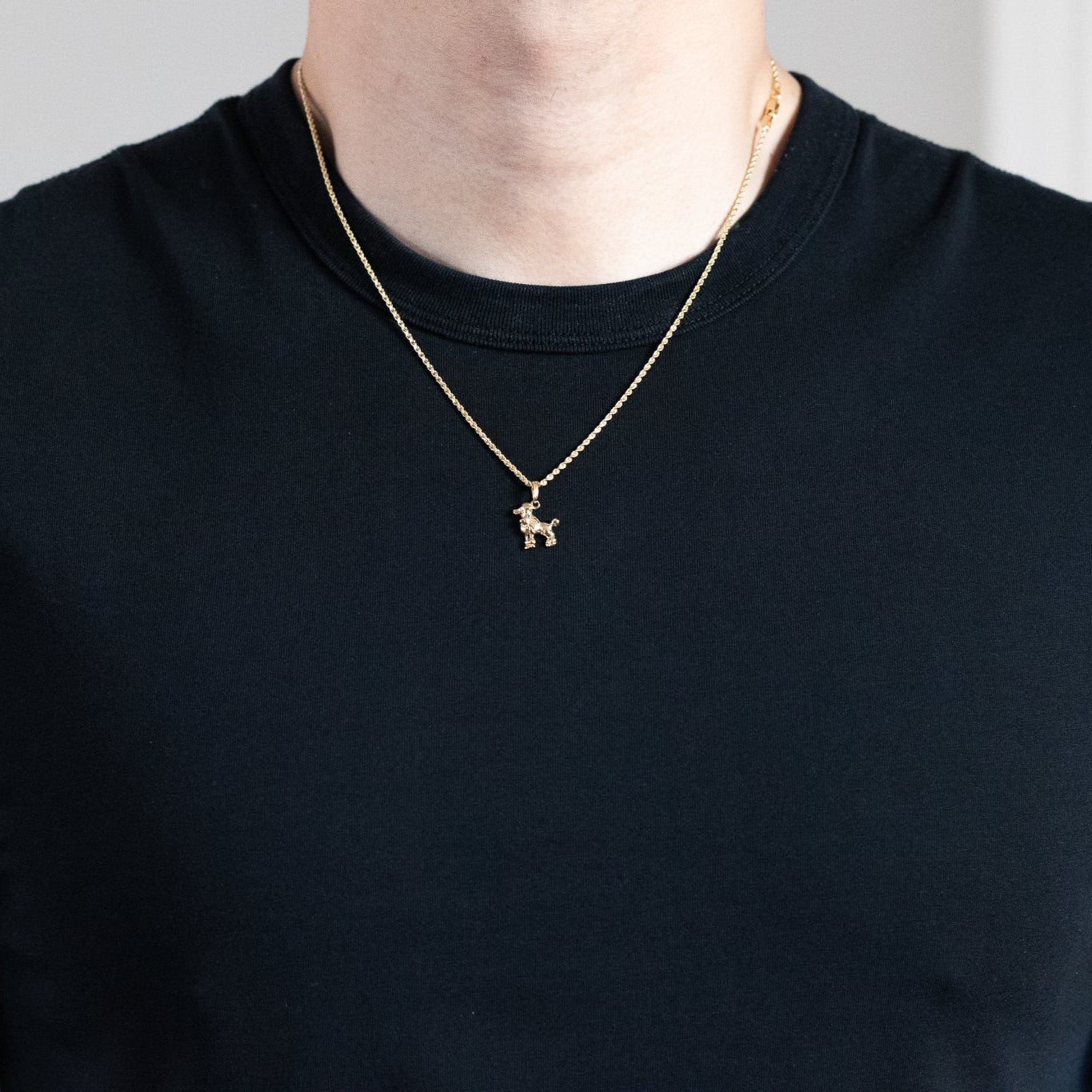 Gold Poodle Dog Pendant - Charlie & Co. Jewelry