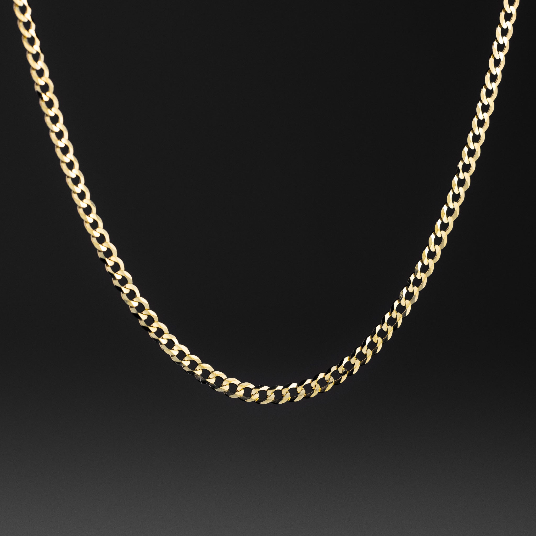 Gold 2MM Solid Link Cuban Chain