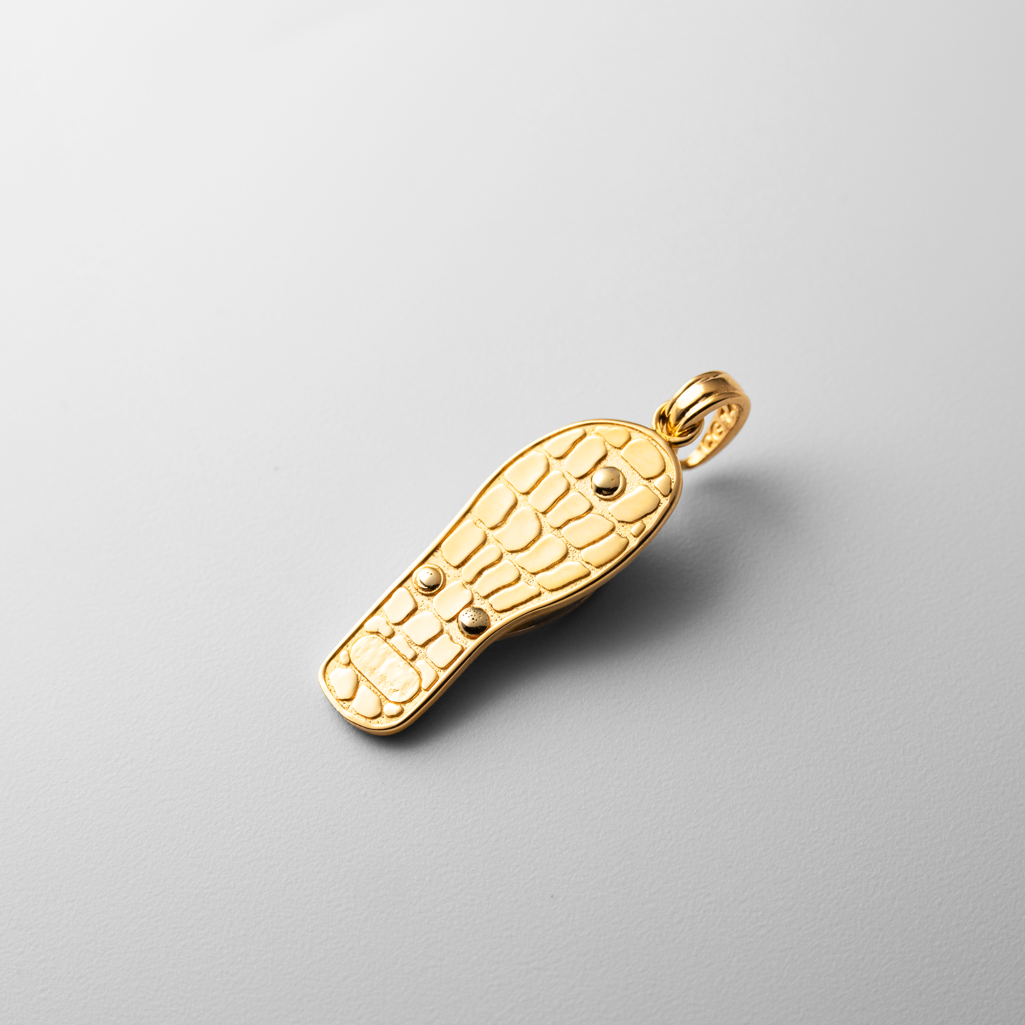 Gold 3D Enamel Palm Tree and Bucket Flip-Flop Charm - Charlie & Co. Jewelry