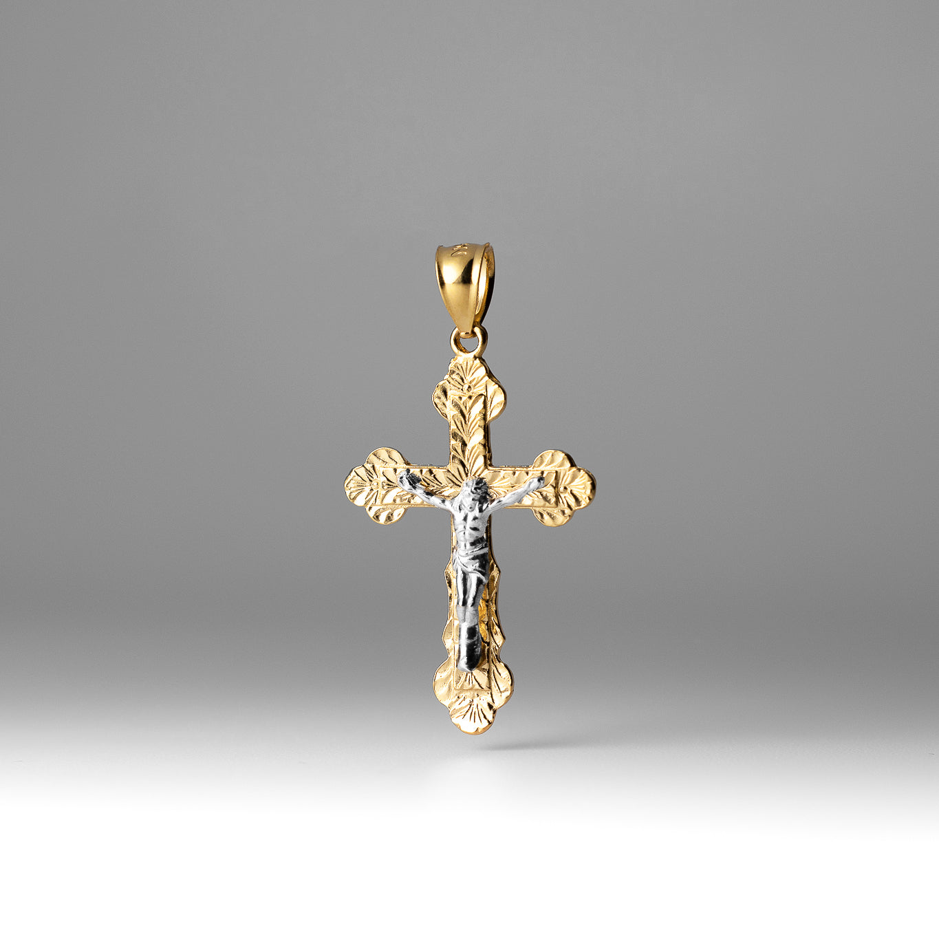 Gold Medium Crucifix Cross Pendant - Model 0863 - Charlie & Co. Jewelry