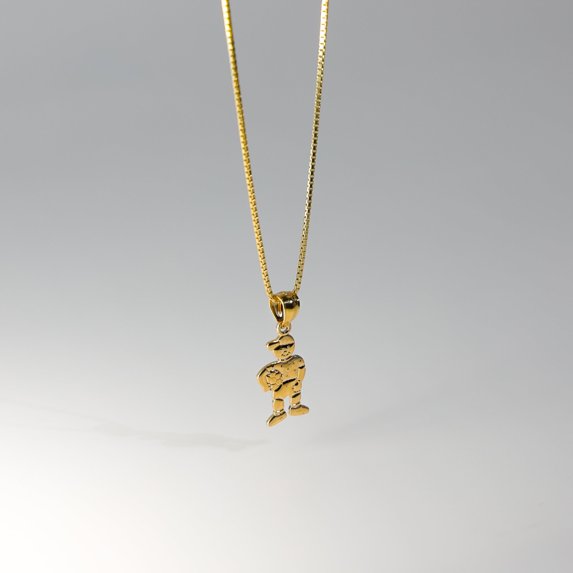 14k Gold Soccer Boy Or Little Soccer Boy Pendant Model-2017 - Charlie & Co. Jewelry