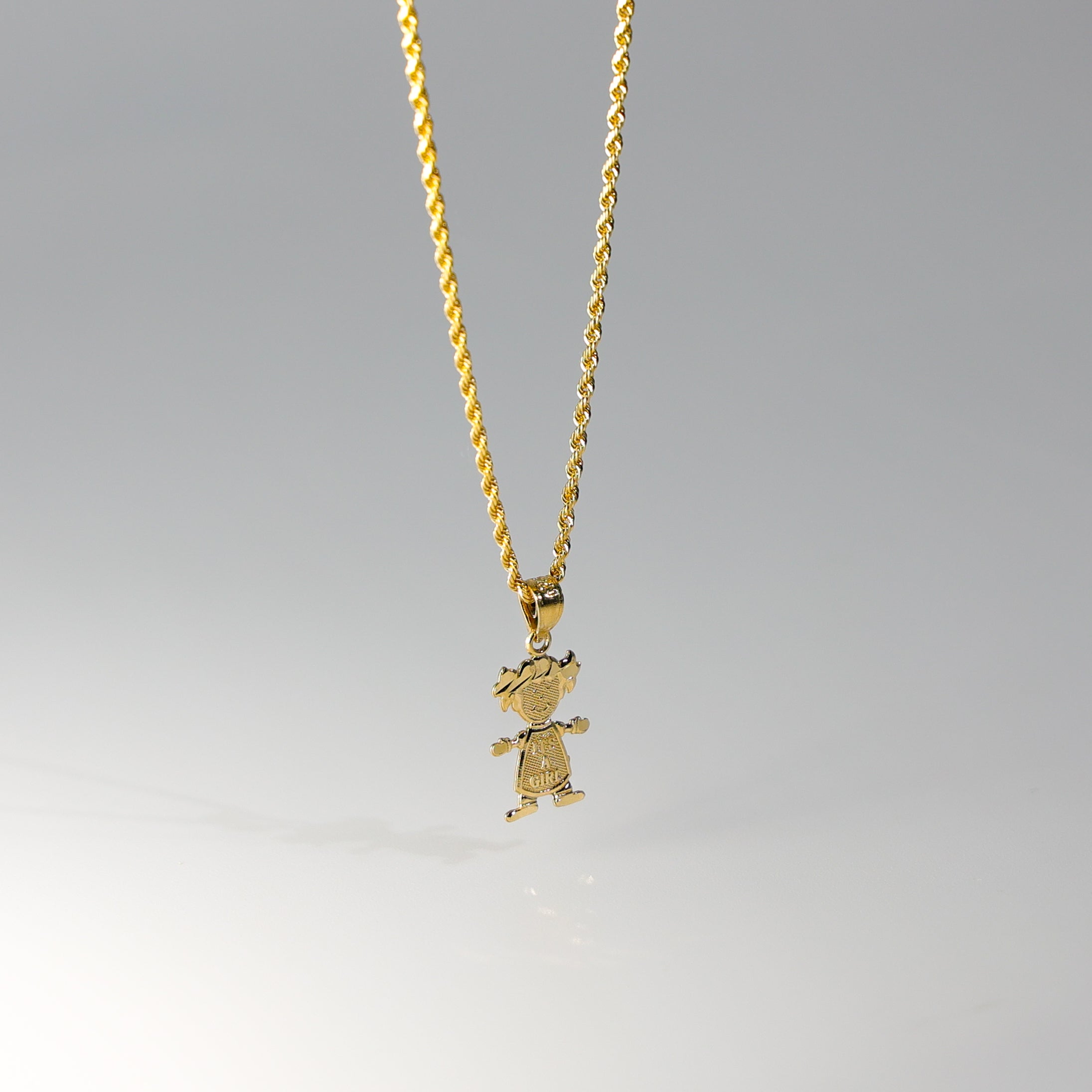 “It’s A Girl!” Solid Gold Pendant Model-662 - Charlie & Co. Jewelry