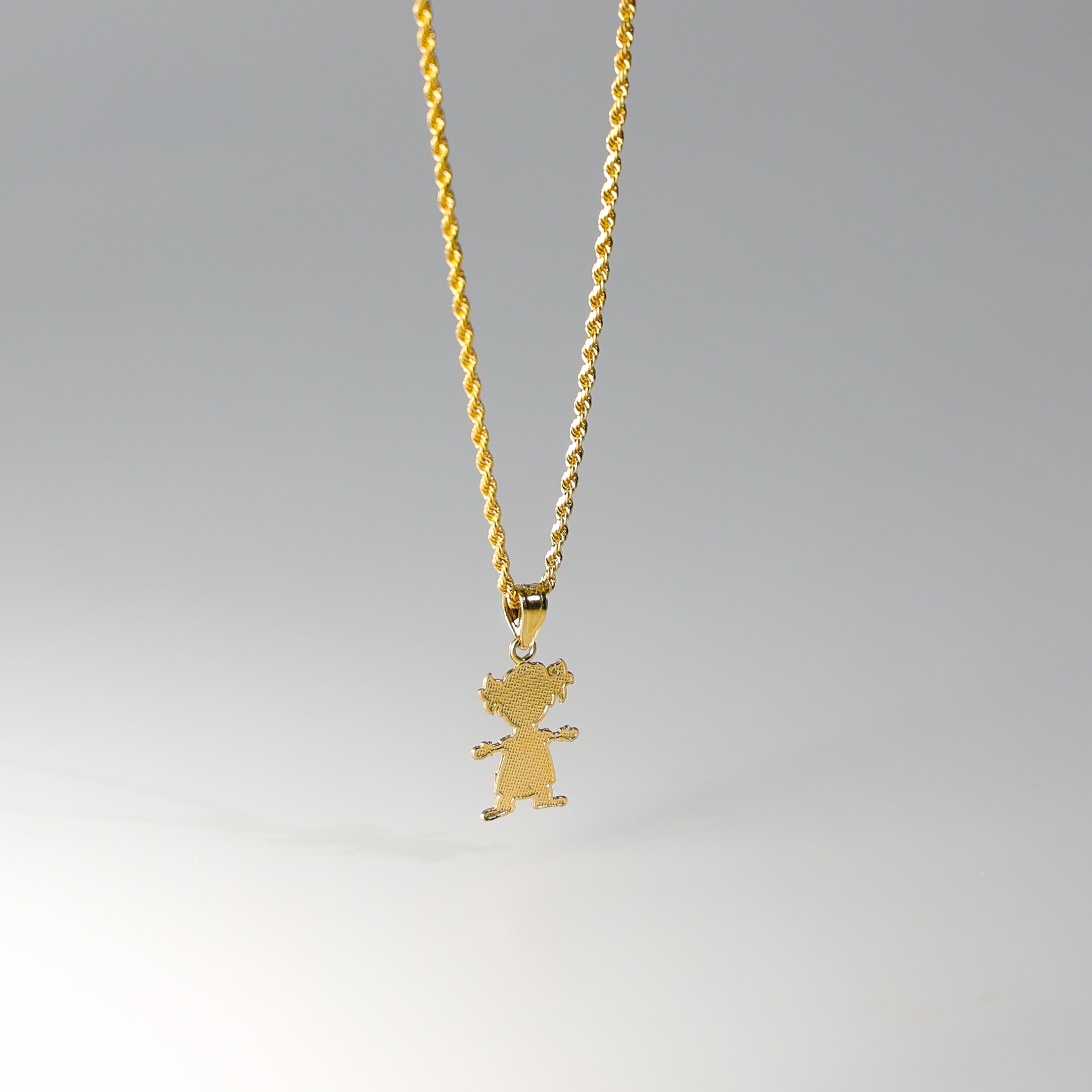 “It’s A Girl!” Solid Gold Pendant Model-662 - Charlie & Co. Jewelry