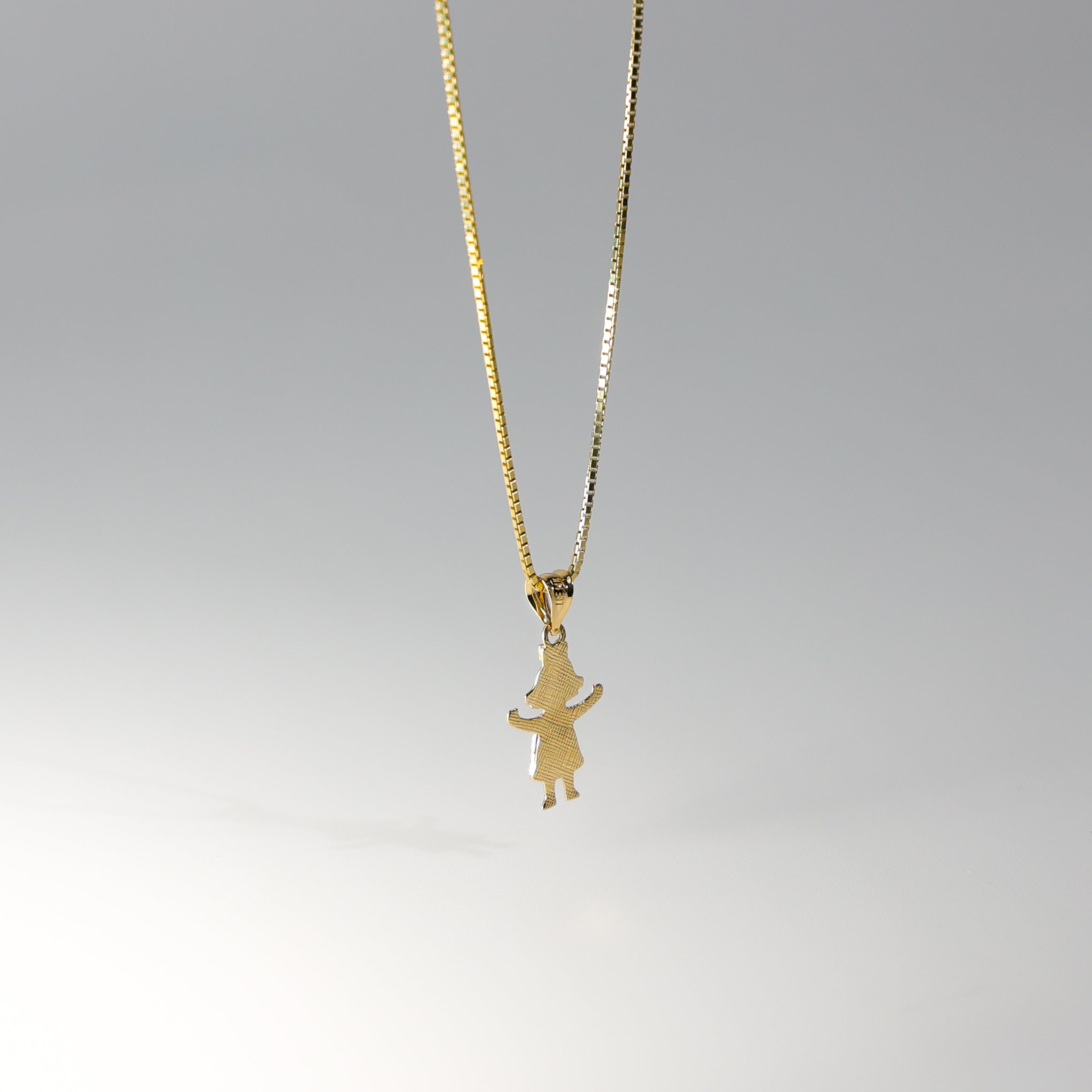 Two-Tone Girl Pendant Model-2397 - Charlie & Co. Jewelry