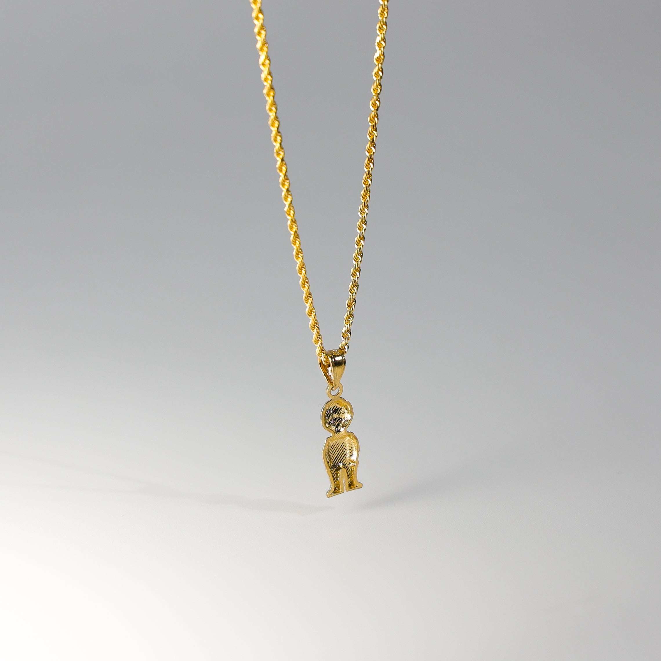 Two-Tone Boy Pendant Model-668 - Charlie & Co. Jewelry