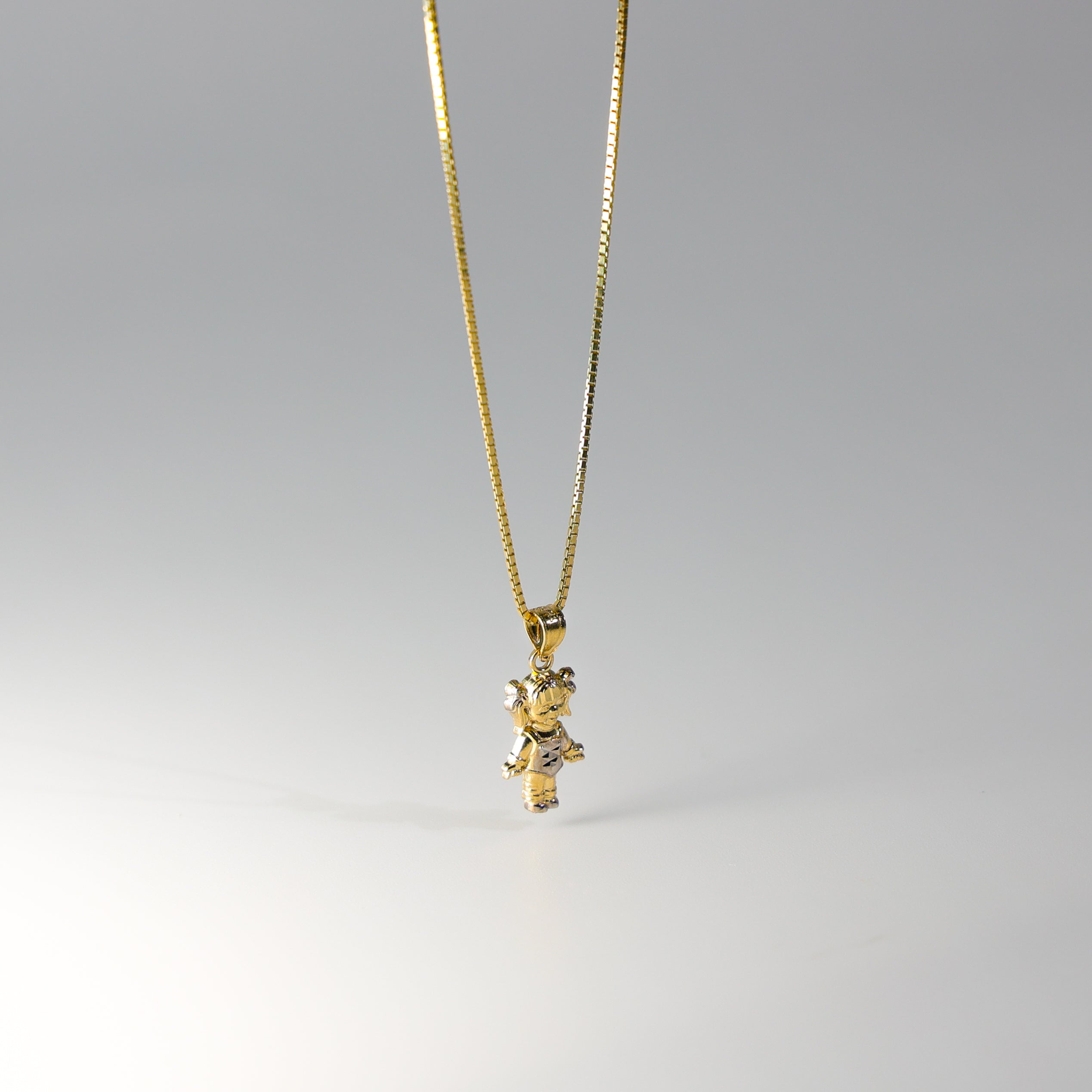 Girl Pendant With Tied Hair Model-667 - Charlie & Co. Jewelry