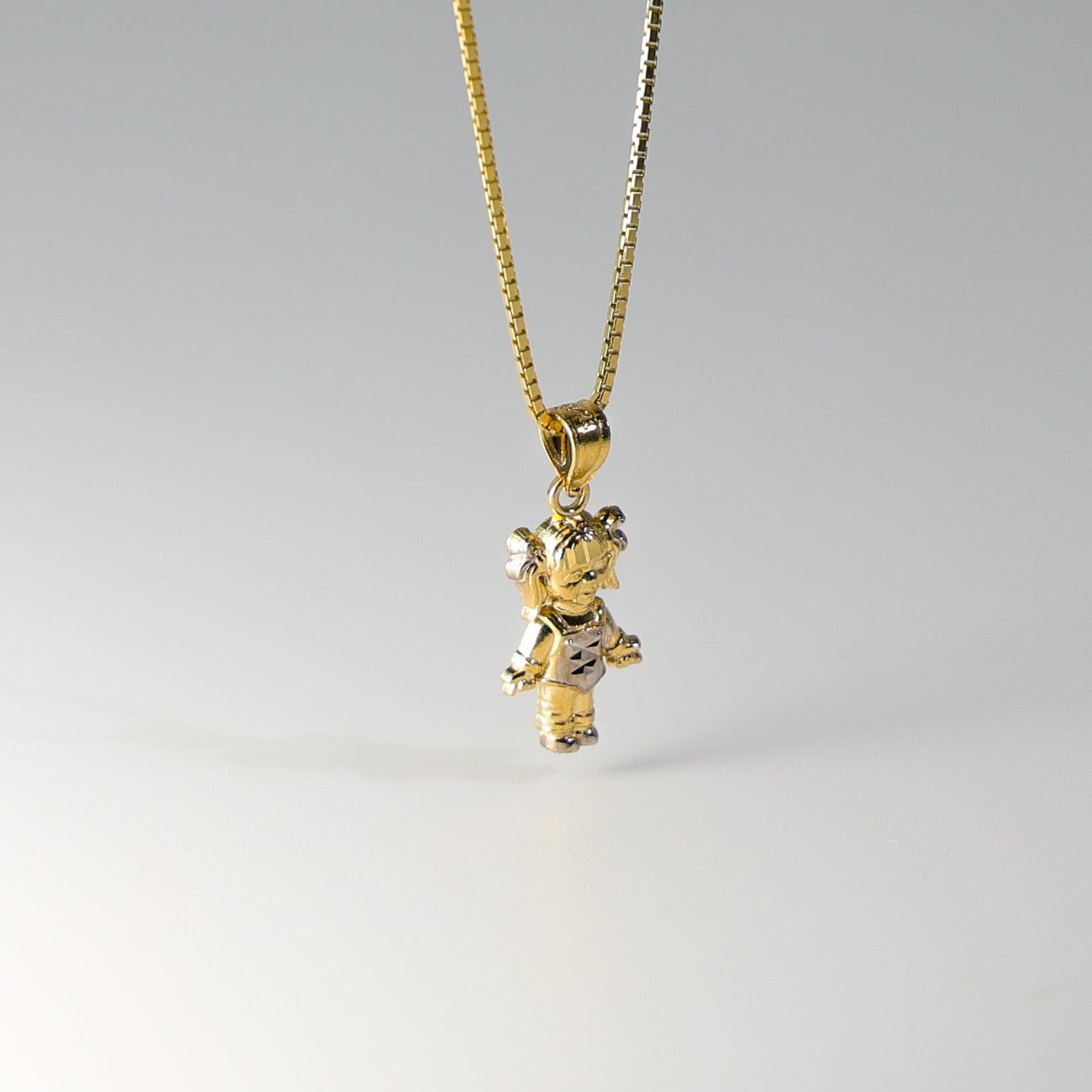 Girl Pendant With Tied Hair Model-667 - Charlie & Co. Jewelry