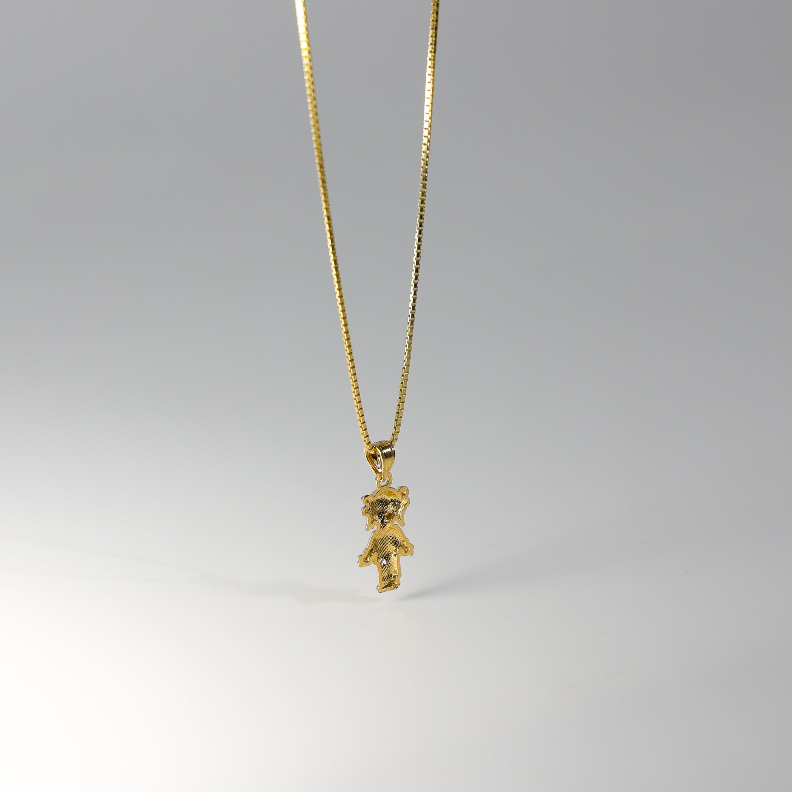 Girl Pendant With Tied Hair Model-667 - Charlie & Co. Jewelry