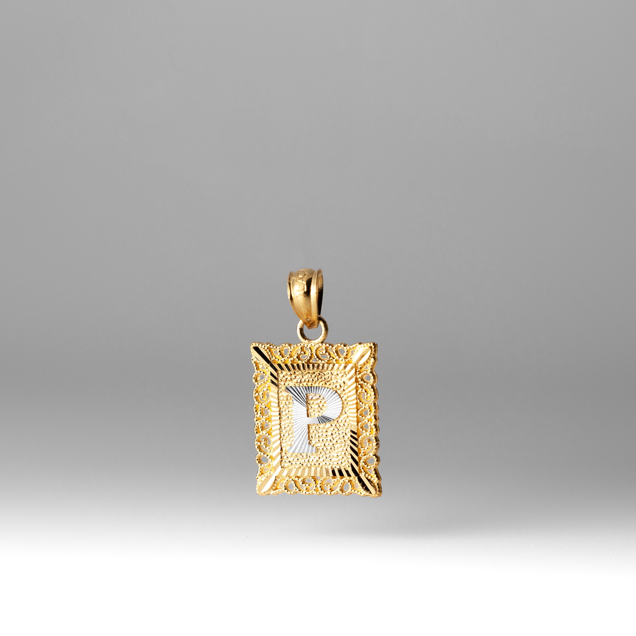 Gold Letter P Filigree Pendants | A-Z Gold Pendants - Charlie & Co. Jewelry