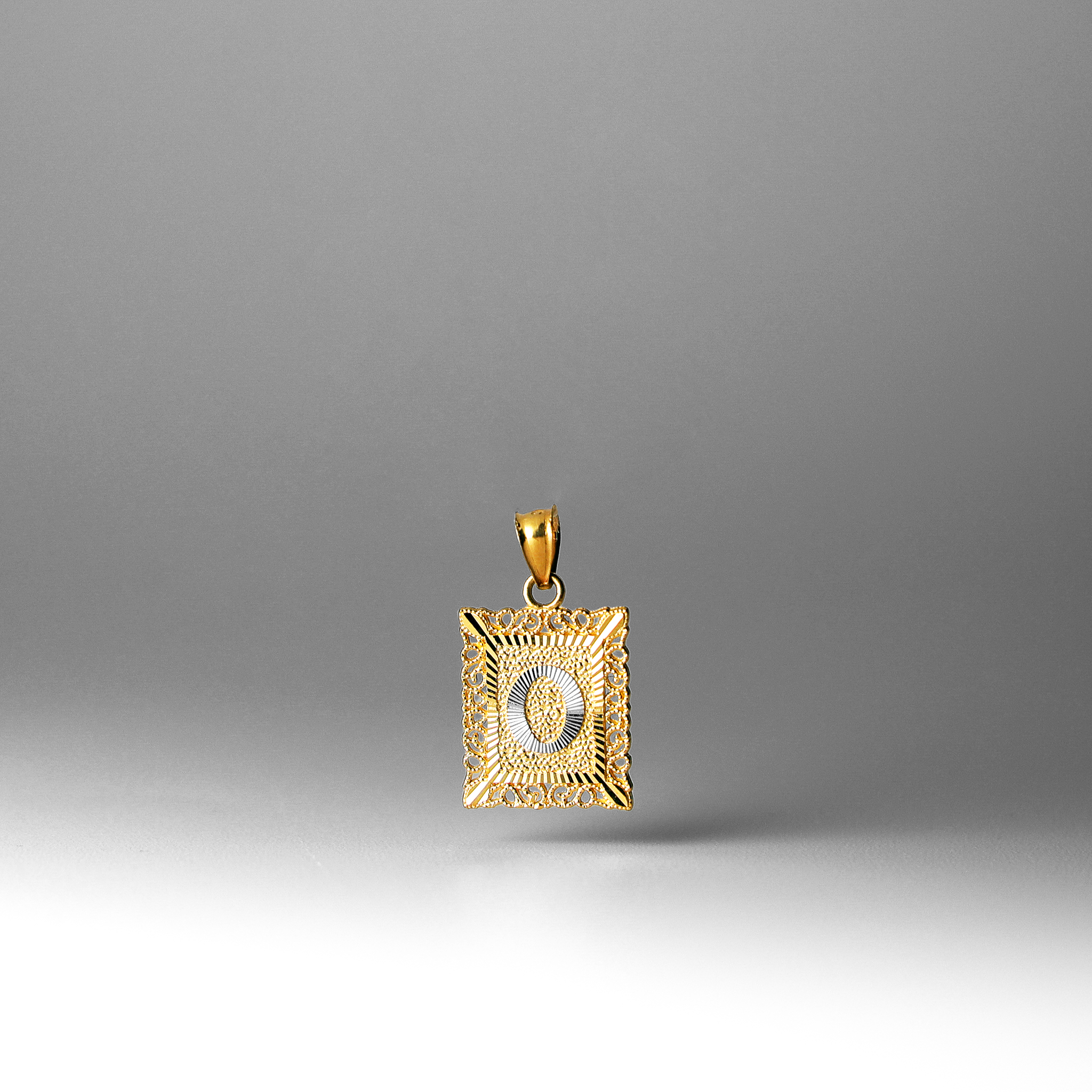 Gold Letter O Filigree Pendants | A-Z Gold Pendants - Charlie & Co. Jewelry