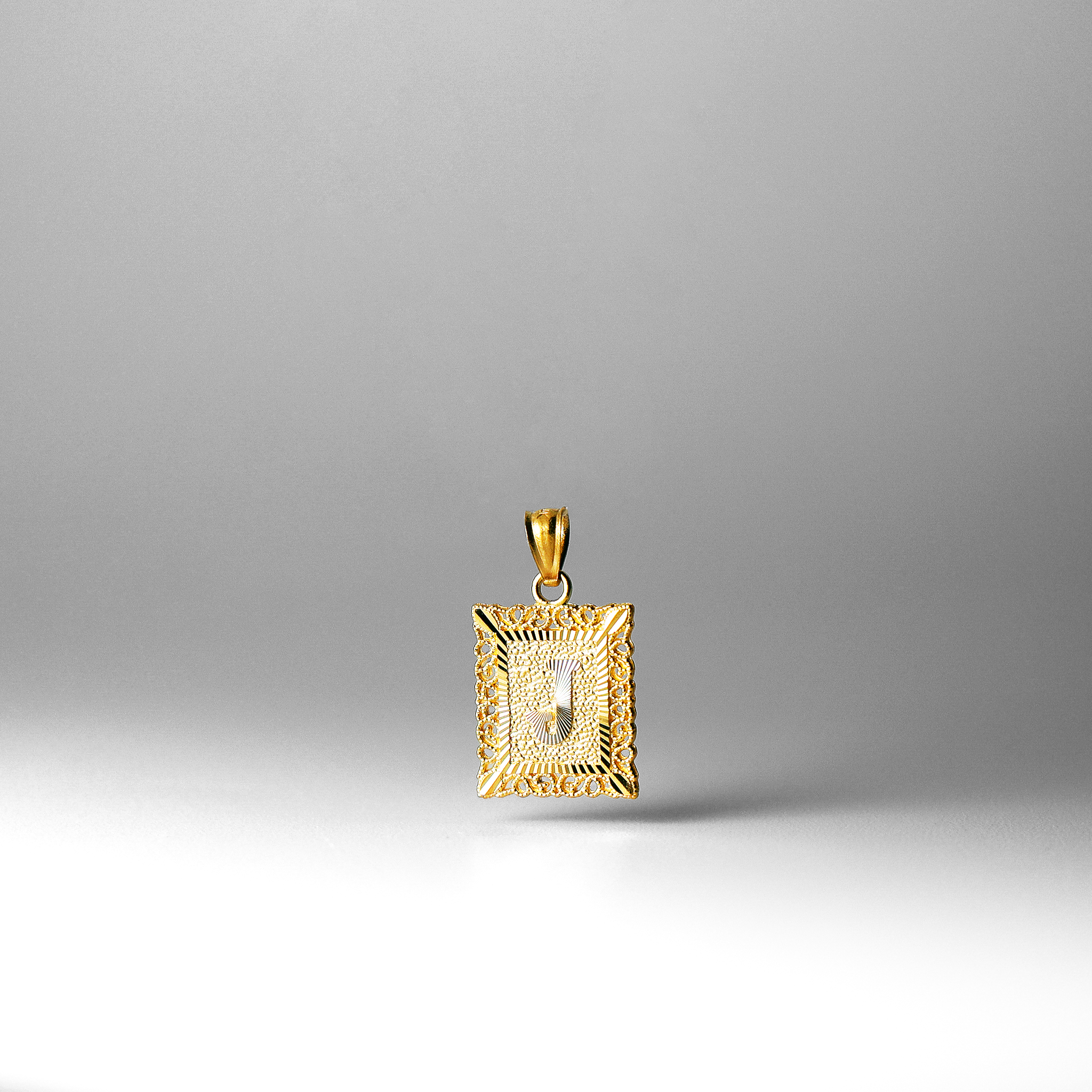 Gold Letter E Filigree Pendants | A-Z Gold Pendants - Charlie & Co. Jewelry