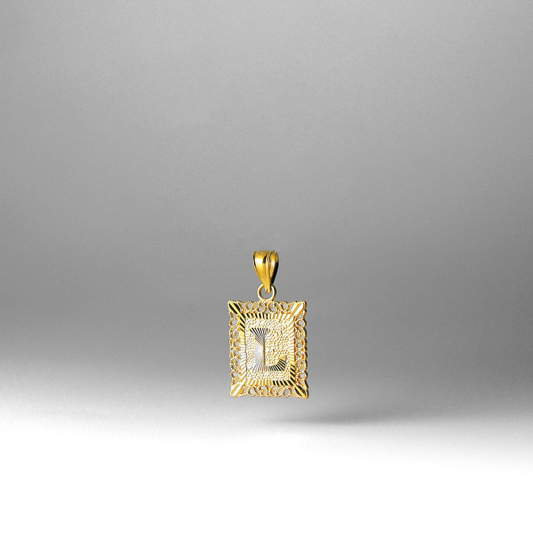 Gold Letter L Filigree Pendants | A-Z Gold Pendants - Charlie & Co. Jewelry