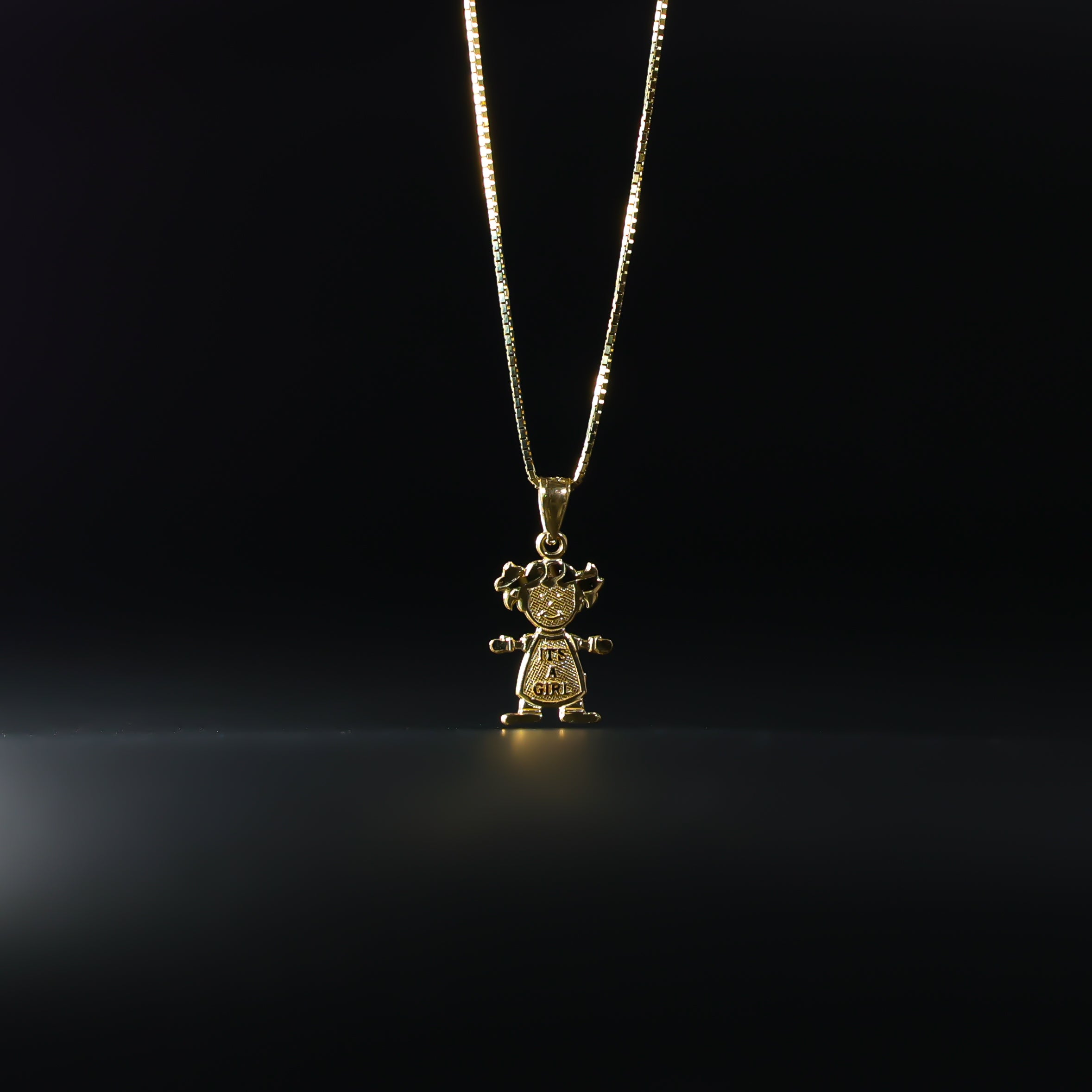“It’s A Girl!” Solid Gold Pendant Model-662 - Charlie & Co. Jewelry