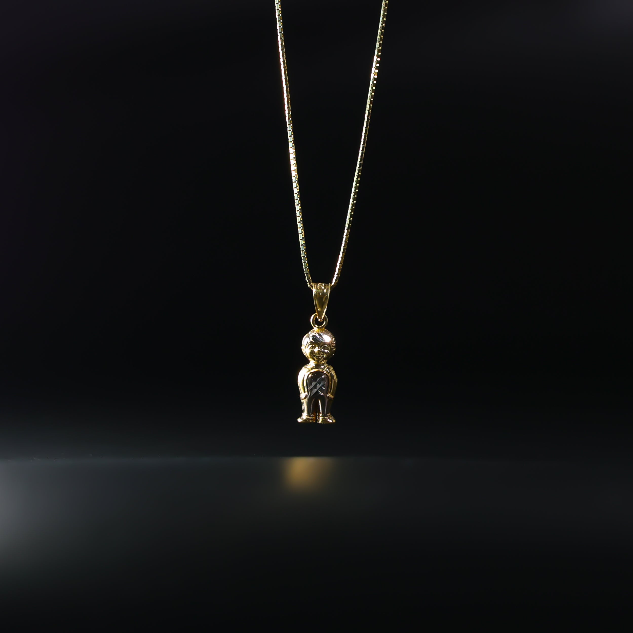 Two-Tone Boy Pendant Model-668 - Charlie & Co. Jewelry