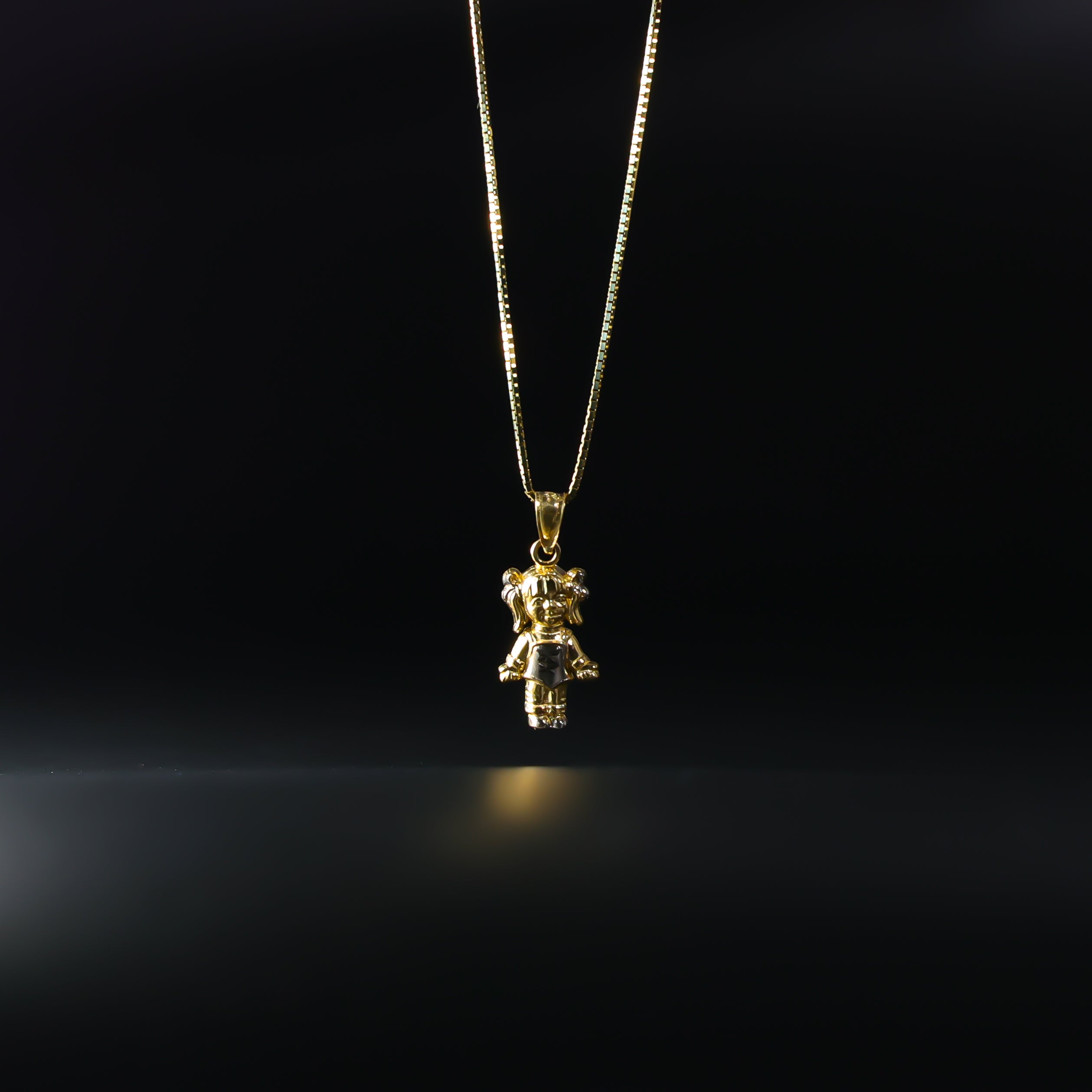 Girl Pendant With Tied Hair Model-667 - Charlie & Co. Jewelry