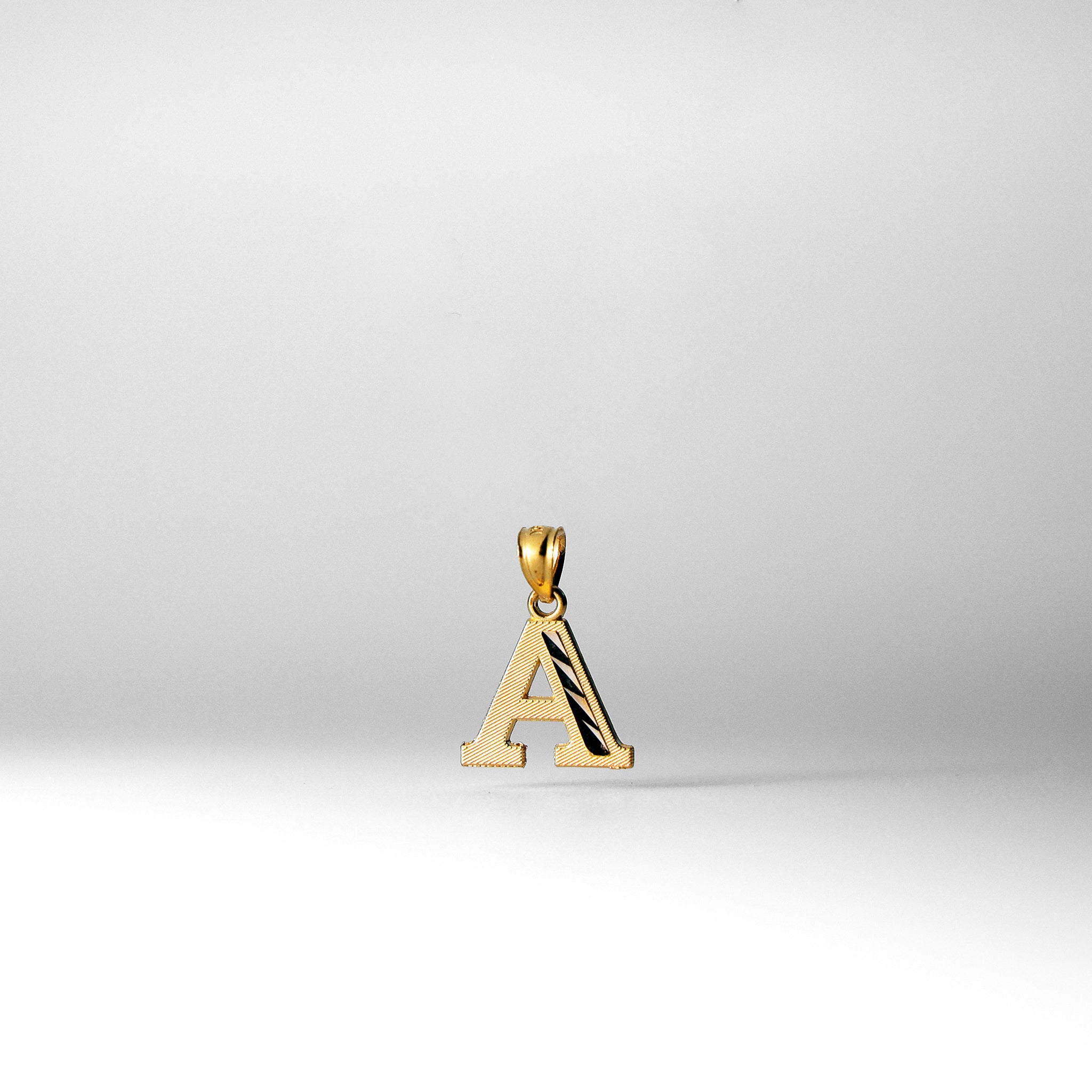 Gold Bold Letter A Pendant | A-Z Pendants - Charlie & Co. Jewelry