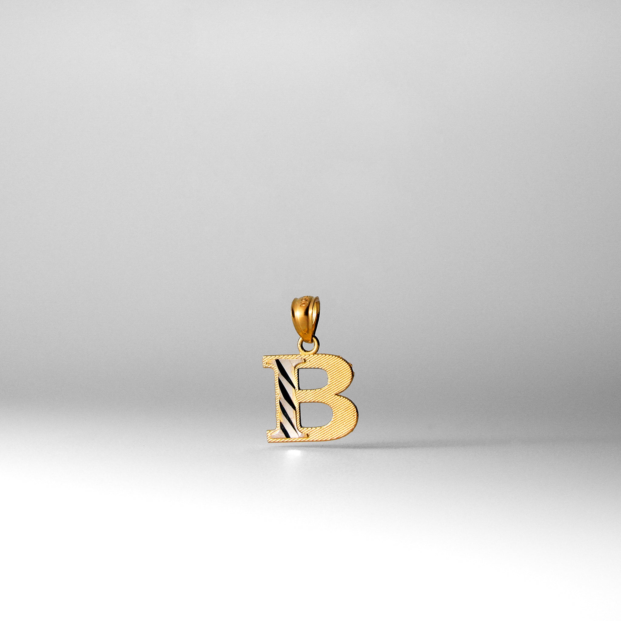 Gold Bold Letter B Pendant | A-Z Pendants - Charlie & Co. Jewelry