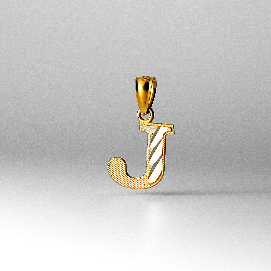 Gold Bold Letter J Pendant | A-Z Pendants - Charlie & Co. Jewelry