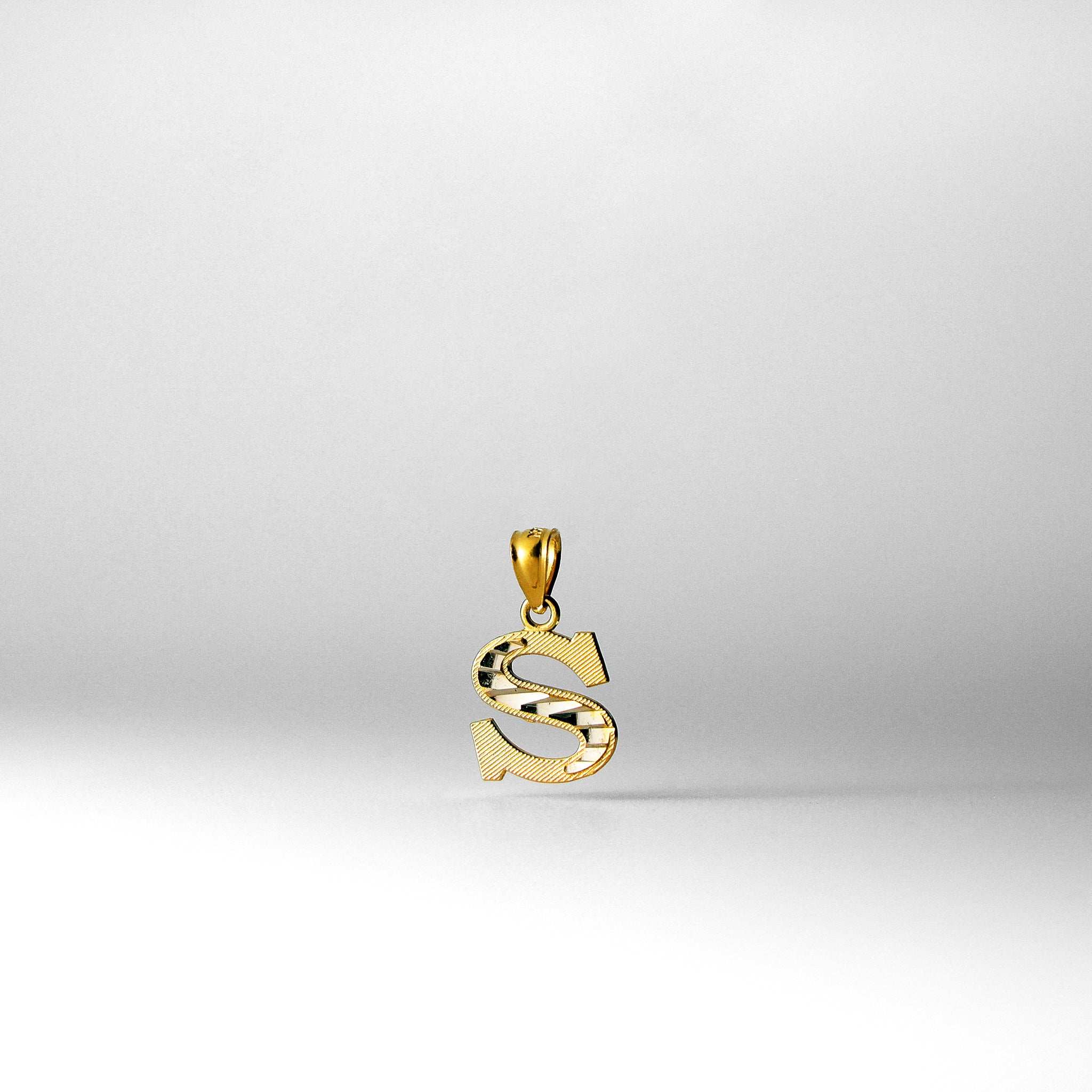 Gold Bold Letter S Pendant | A-Z Pendants - Charlie & Co. Jewelry
