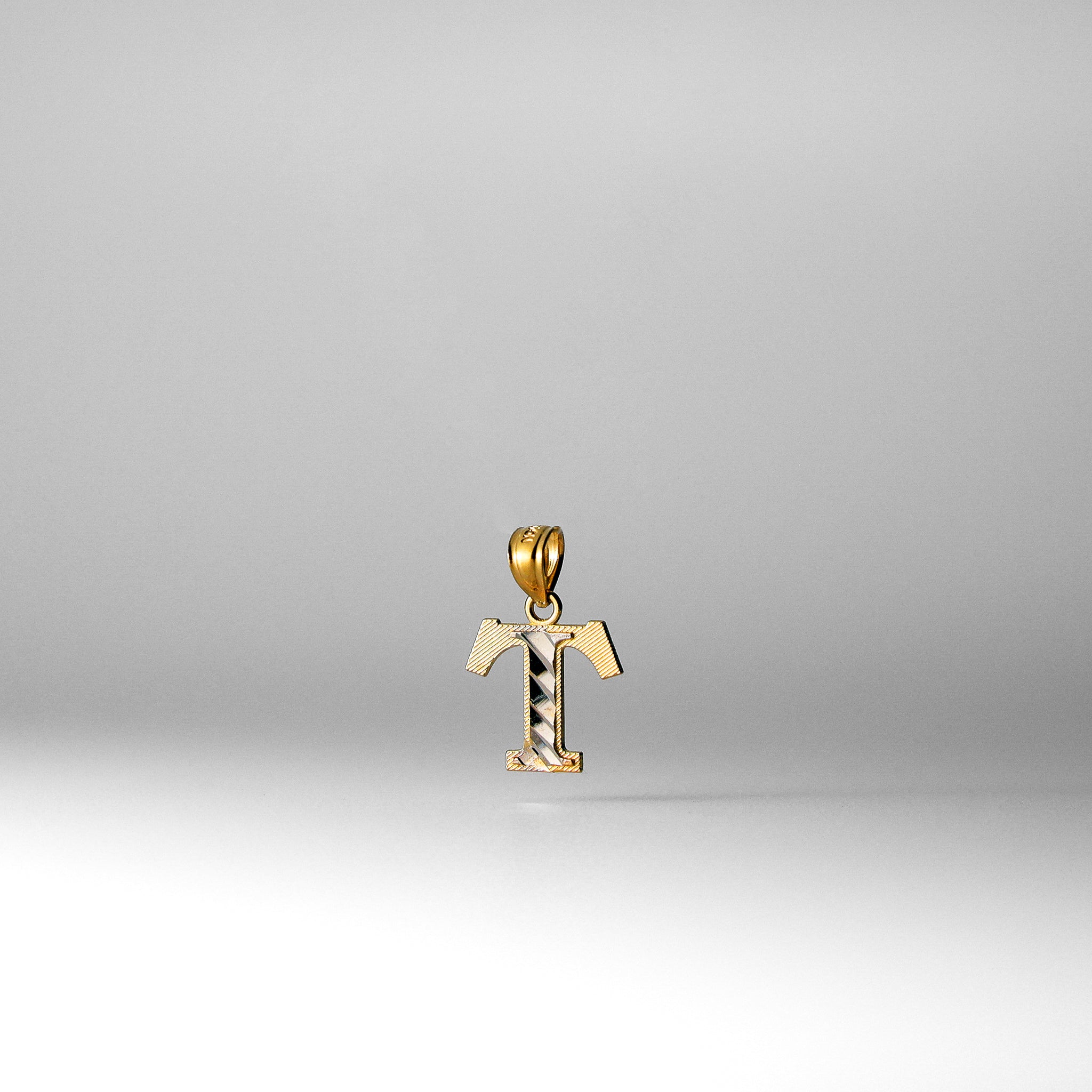 Gold Bold Letter T Pendant | A-Z Pendants - Charlie & Co. Jewelry