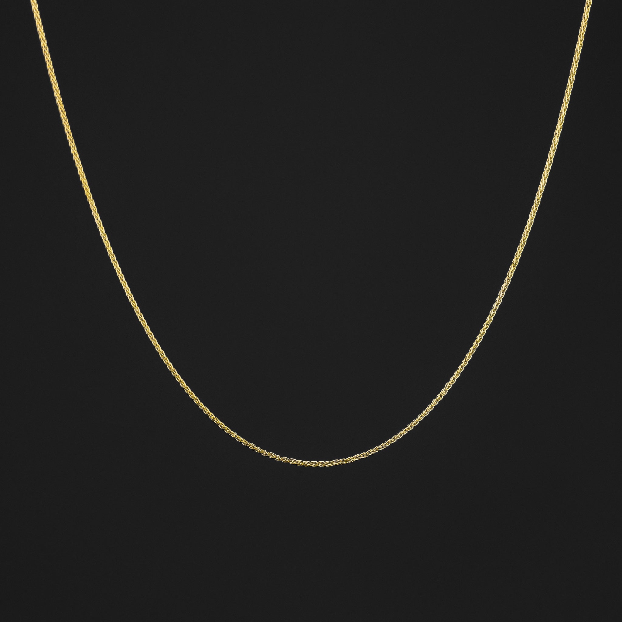 0.9mm Solid Gold Wheat Link Chain - Model 0197 - Charlie & Co. Jewelry