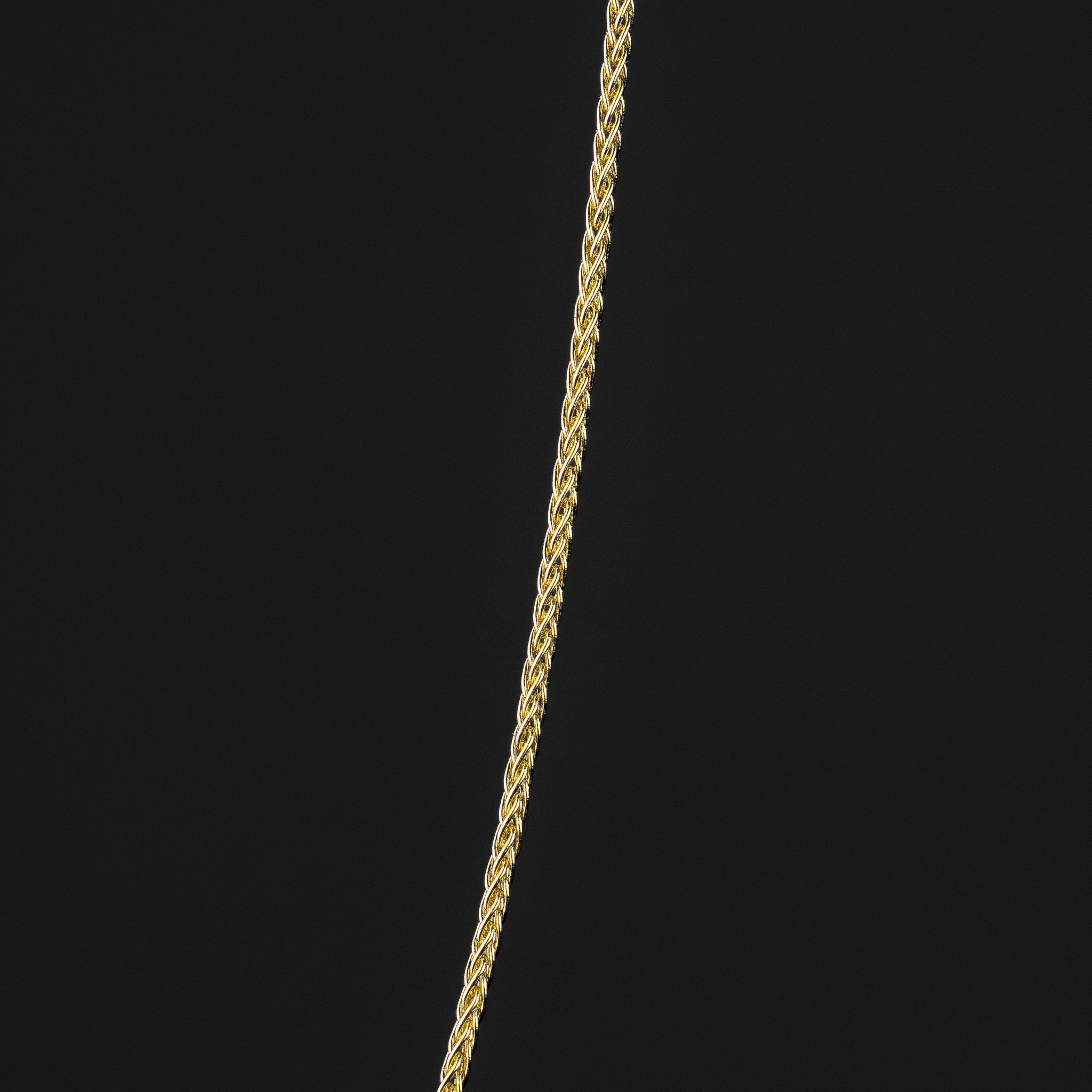 0.9mm Solid Gold Wheat Link Chain - Model 0197 - Charlie & Co. Jewelry