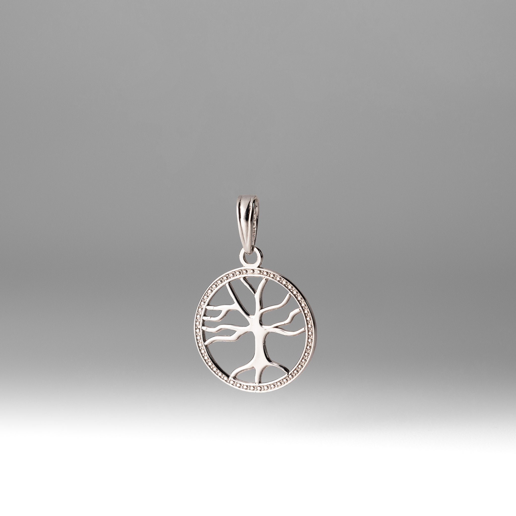 White Gold Small Tree of Life Pendant - Charlie & Co. Jewelry