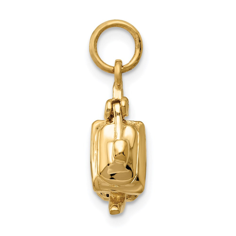 Charlie & Co Jewelry | 14k 3-d Tea Pot Lid Opens Charm - Model A0303