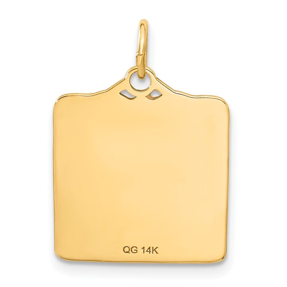 Charlie & Co Jewelry | 14k Enameled Pink Engravable Birth Certificate Charm - Model A0364/P