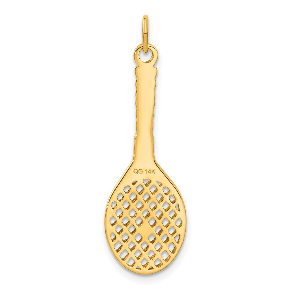 Charlie & Co Jewelry | 14k Tennis Racquet W/fw Cultured Pearl Charm - Model A0378