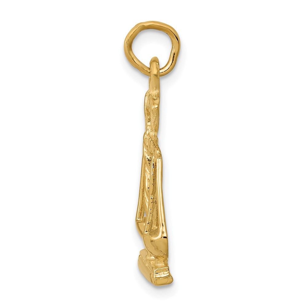Gold Scales of Justice Pendant Necklace Model-A1493 - Charlie & Co. Jewelry