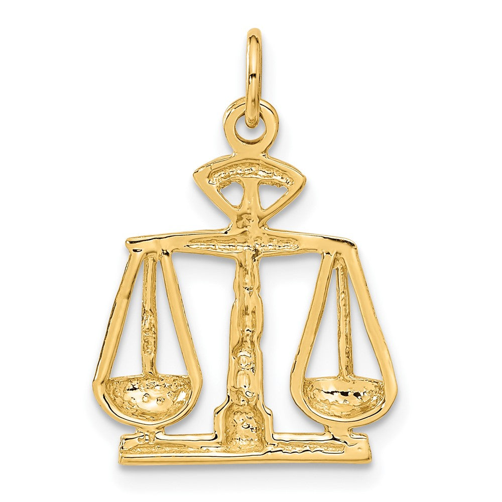 Gold Scales of Justice Pendant Necklace Model-A1493 - Charlie & Co. Jewelry