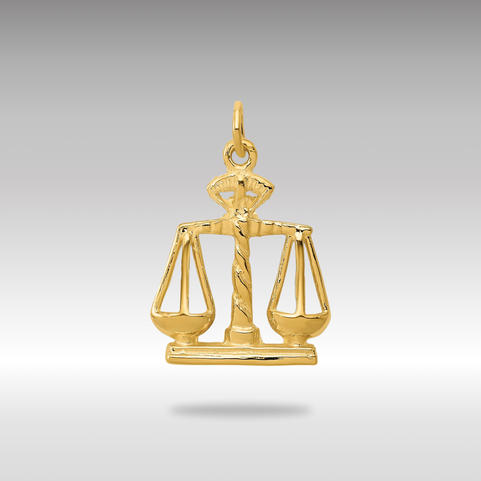 Gold Scales of Justice Pendant Necklace Model-A1493 - Charlie & Co. Jewelry