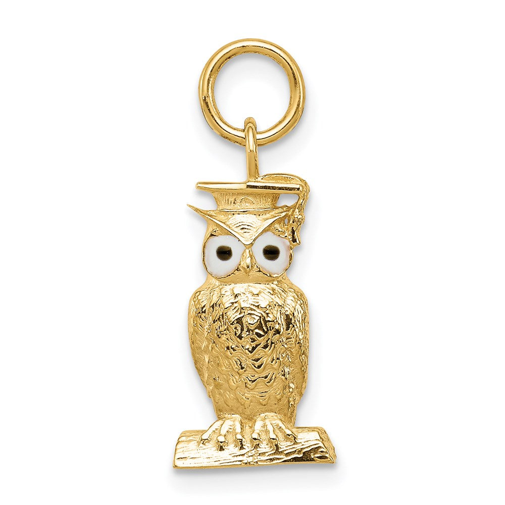 Charlie & Co Jewelry | 14k Graduation Owl Charm With Enamel - Model A1546/L