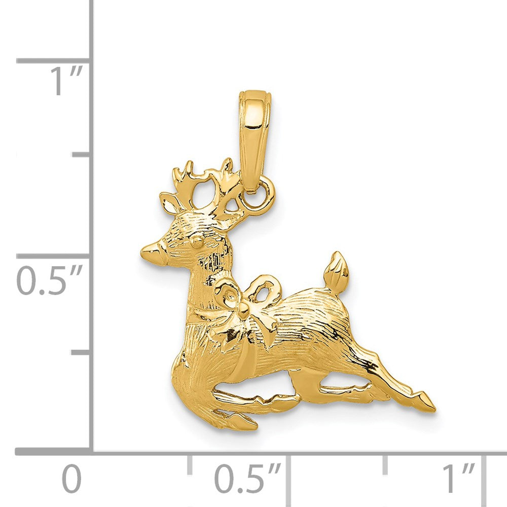 Charlie & Co Jewelry | 14k Polished Reindeer Pendant - Model A1589