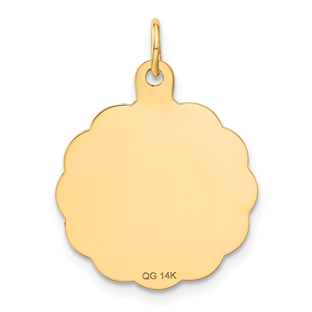 Charlie & Co Jewelry | 14k Wrestling Scalloped Edge Disc Charm - Model A1794