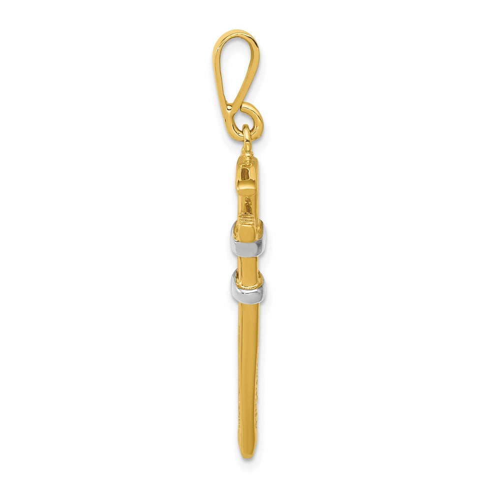 Gold 3-D Pipe Wrench Pendant Necklace Model-A2197 - Charlie & Co. Jewelry