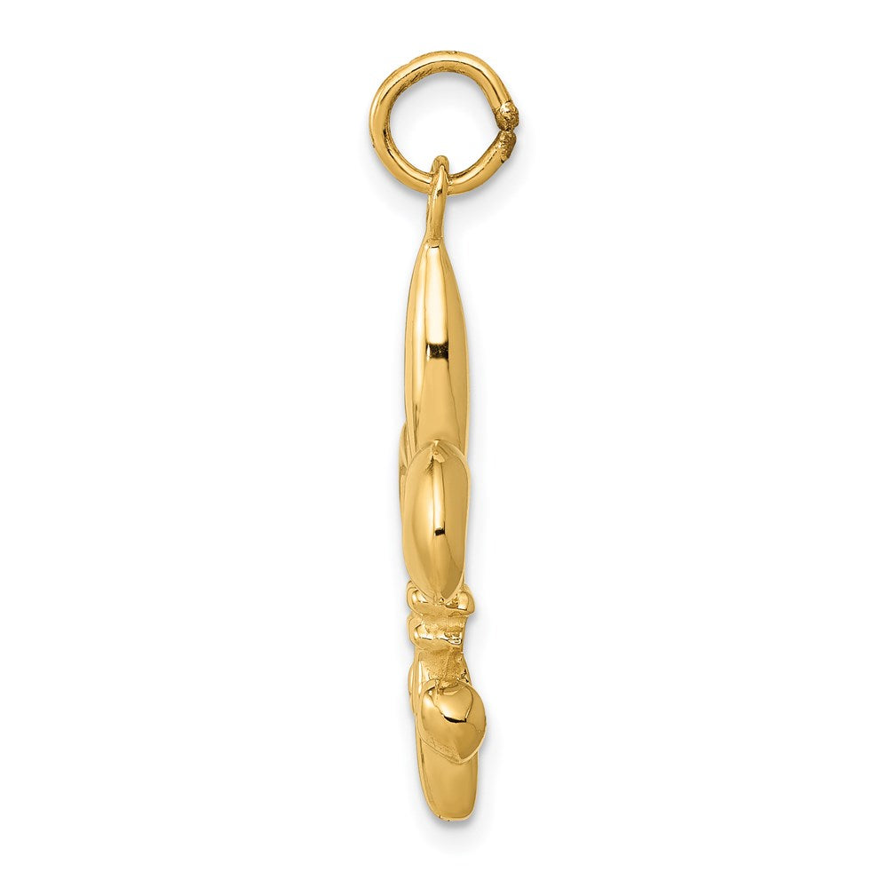 Charlie & Co Jewelry | 14k Solid Fleur De Lis 3-d Charm - Model A2532