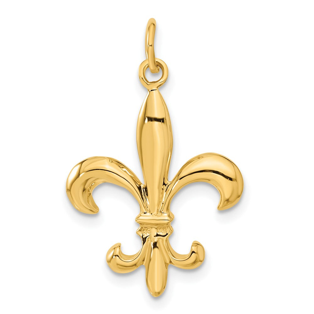 Charlie & Co Jewelry | 14k Solid Fleur De Lis 3-d Charm - Model A2532