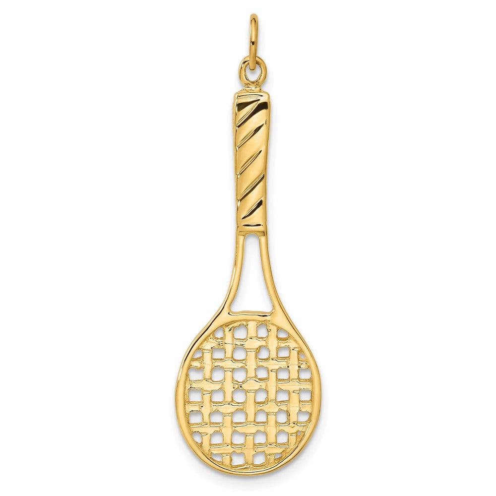 Charlie & Co Jewelry | 14k 3d Tennis Racquet Pendant - Model A2752