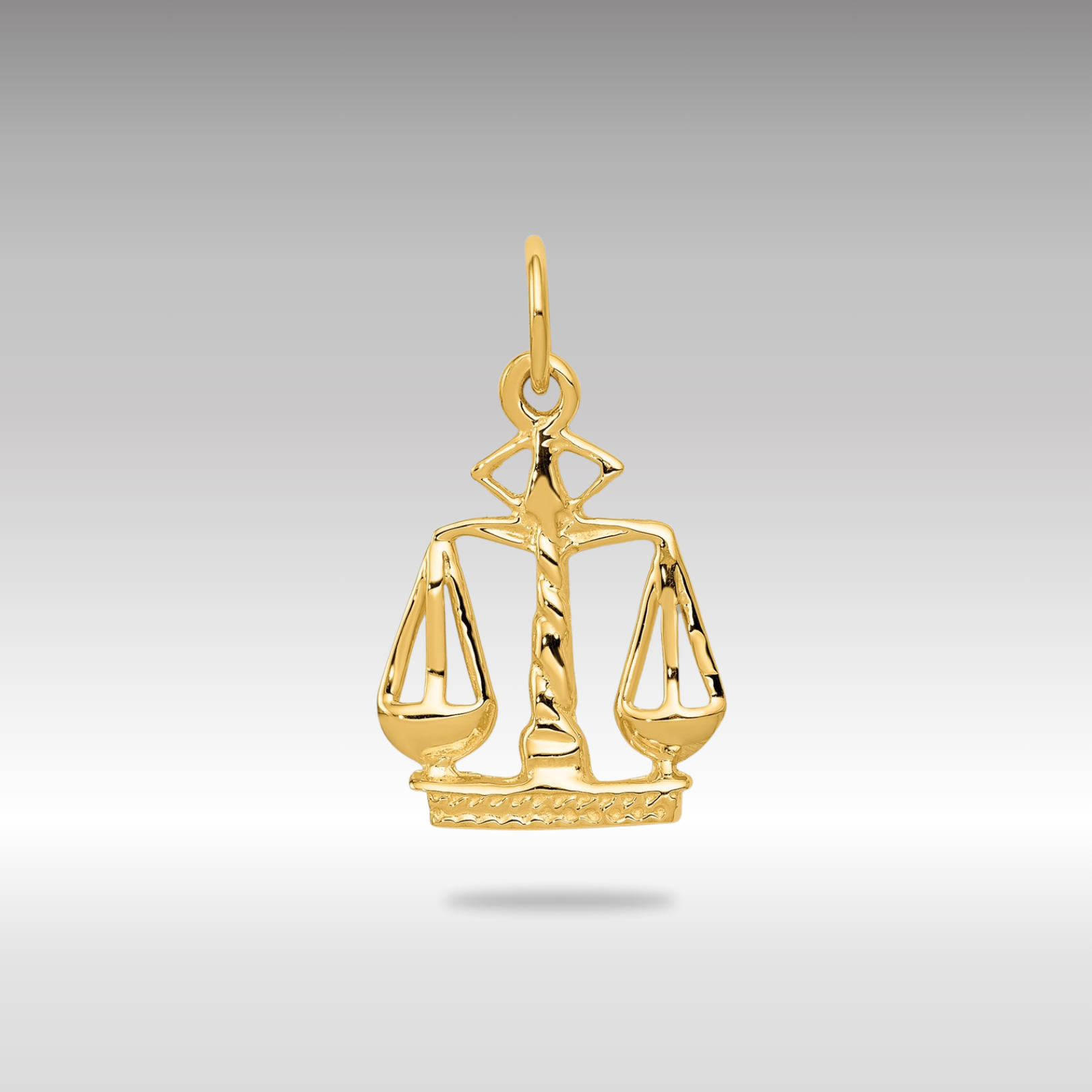 Gold Scales of Justice Charm Necklace Model-A2918 - Charlie & Co. Jewelry